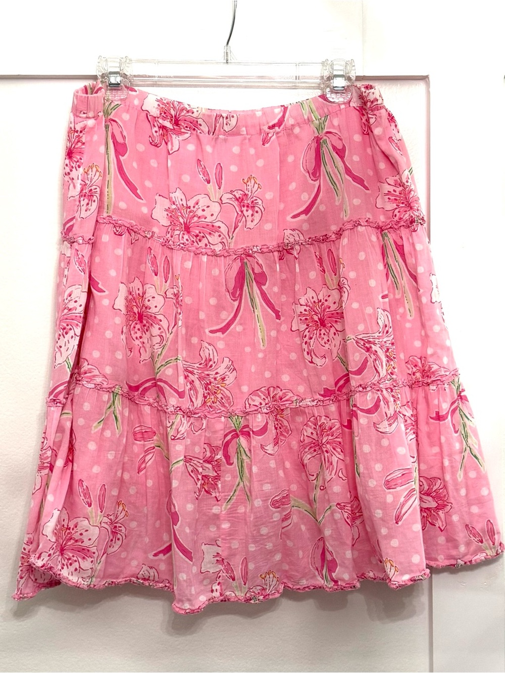 Lilly Pulitzer Midi Skirt in Beach Pink Sz L